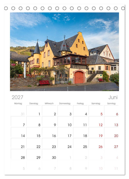 Moselansichten (CALVENDO Tischplaner A5H 2027)