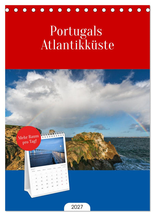 Portugals Atlantikküste (CALVENDO Tischplaner A5H 2027)