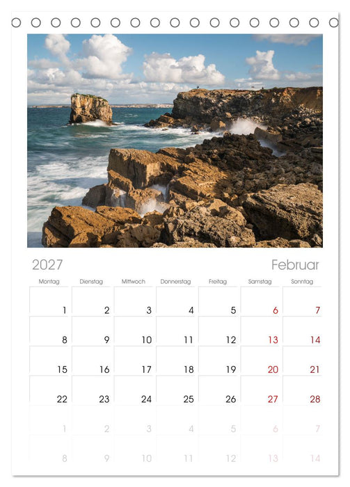 Portugals Atlantikküste (CALVENDO Tischplaner A5H 2027)