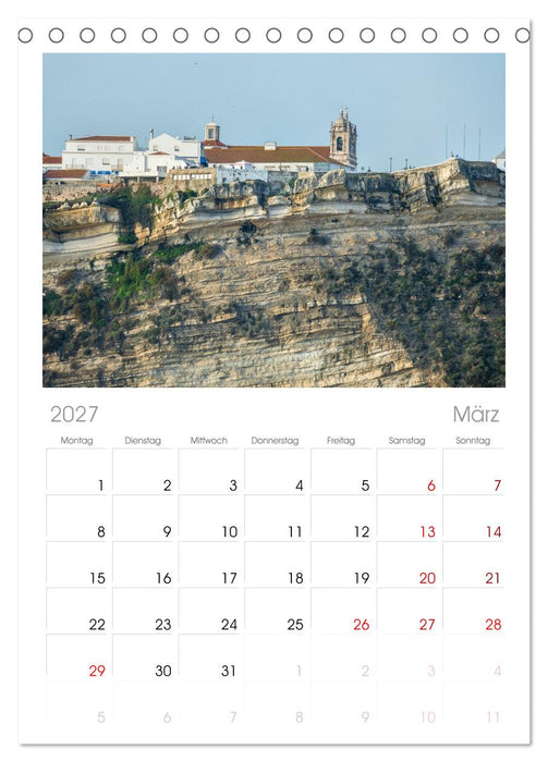 Portugals Atlantikküste (CALVENDO Tischplaner A5H 2027)