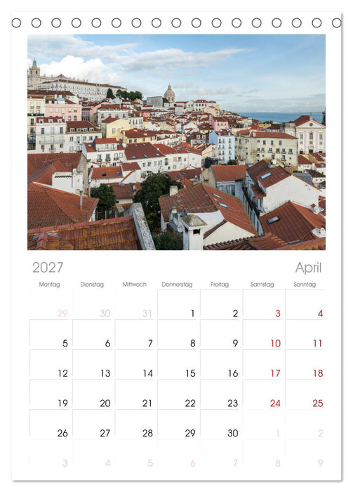 Portugals Atlantikküste (CALVENDO Tischplaner A5H 2027)