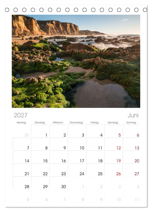 Portugals Atlantikküste (CALVENDO Tischplaner A5H 2027)