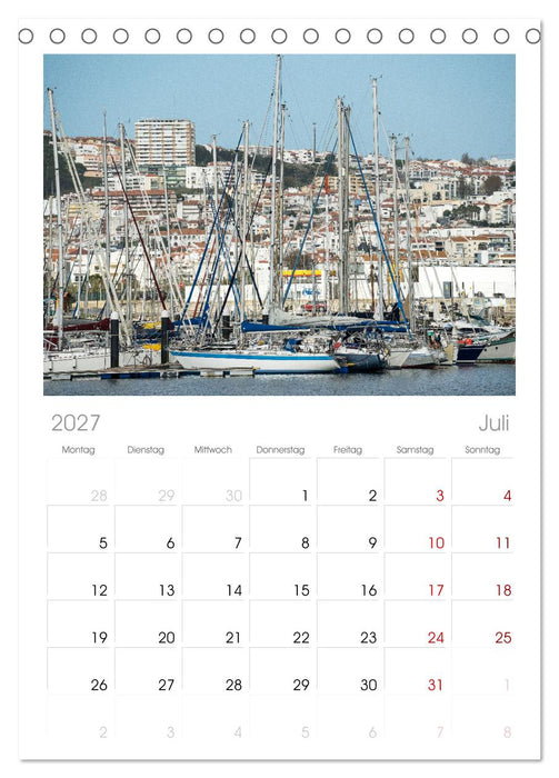 Portugals Atlantikküste (CALVENDO Tischplaner A5H 2027)