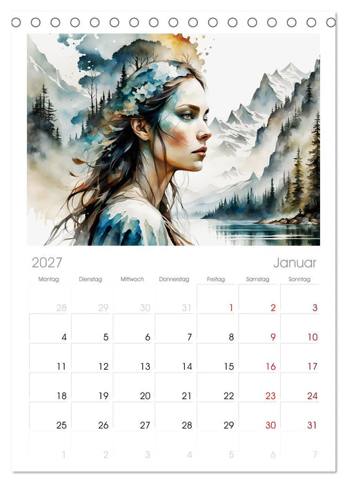 Wilde Ladys (CALVENDO Tischplaner A5H 2027)