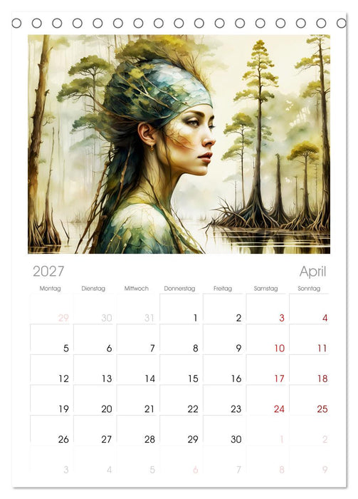 Wilde Ladys (CALVENDO Tischplaner A5H 2027)