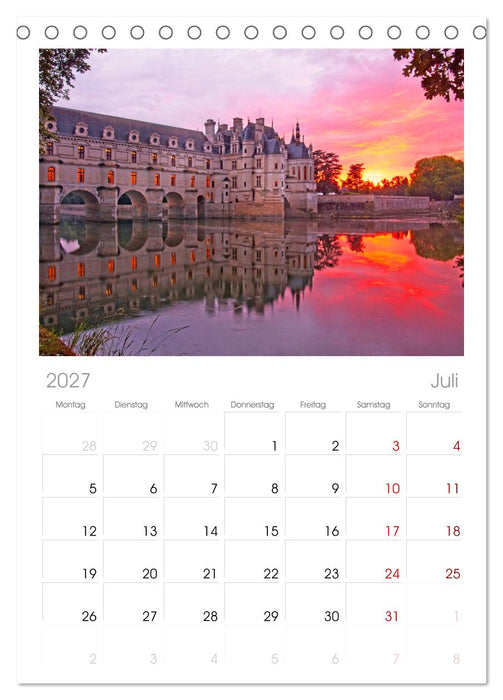 Romantisches Loiretal (CALVENDO Tischplaner A5H 2027)