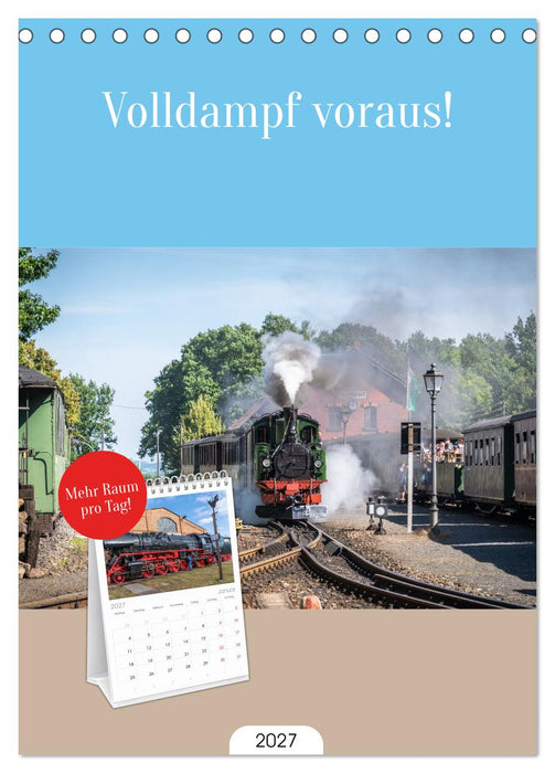 Volldampf voraus! (CALVENDO Tischplaner A5H 2027)