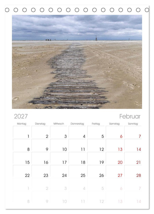 Inselbilder Amrum (CALVENDO Tischplaner A5H 2027)