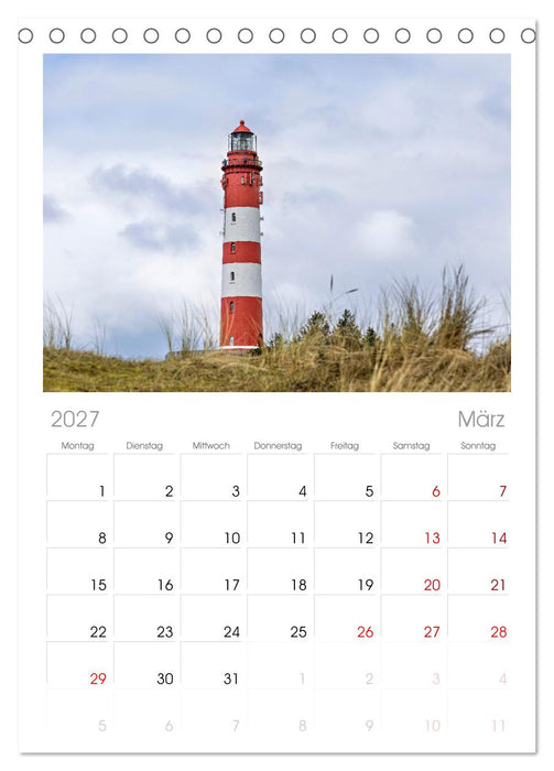 Inselbilder Amrum (CALVENDO Tischplaner A5H 2027)