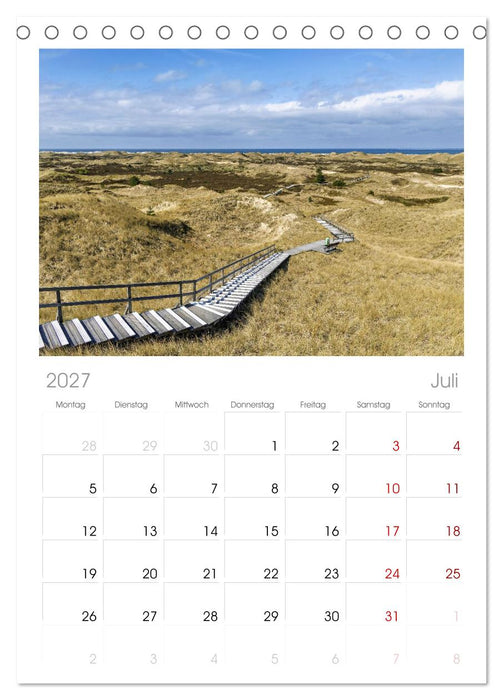 Inselbilder Amrum (CALVENDO Tischplaner A5H 2027)