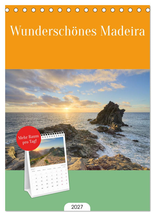 Wunderschönes Madeira (CALVENDO Tischplaner A5H 2027)