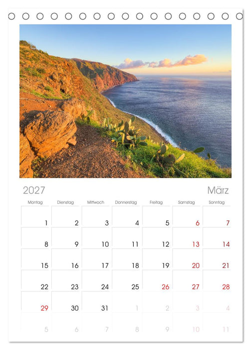 Wunderschönes Madeira (CALVENDO Tischplaner A5H 2027)