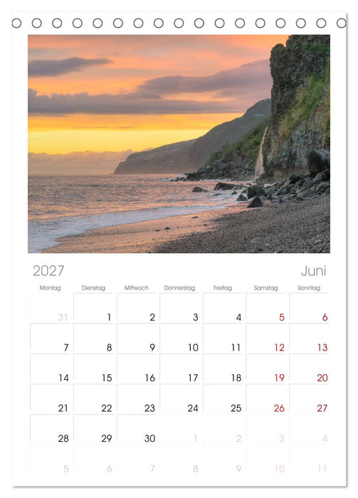 Wunderschönes Madeira (CALVENDO Tischplaner A5H 2027)