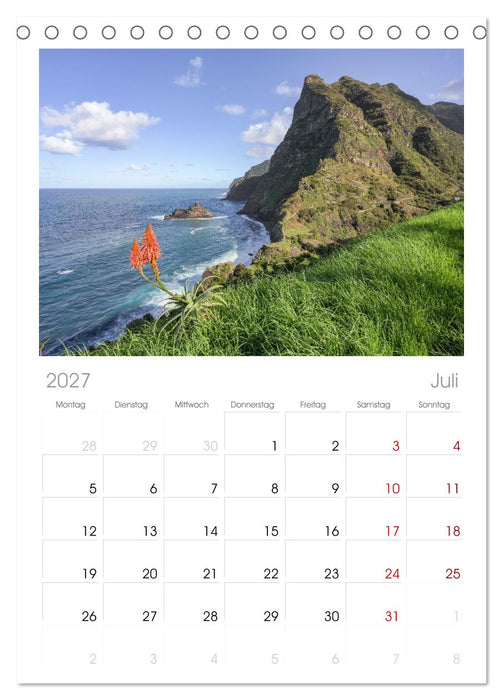 Wunderschönes Madeira (CALVENDO Tischplaner A5H 2027)