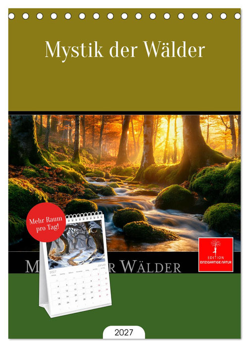 Mystik der Wälder (CALVENDO Tischplaner A5H 2027)