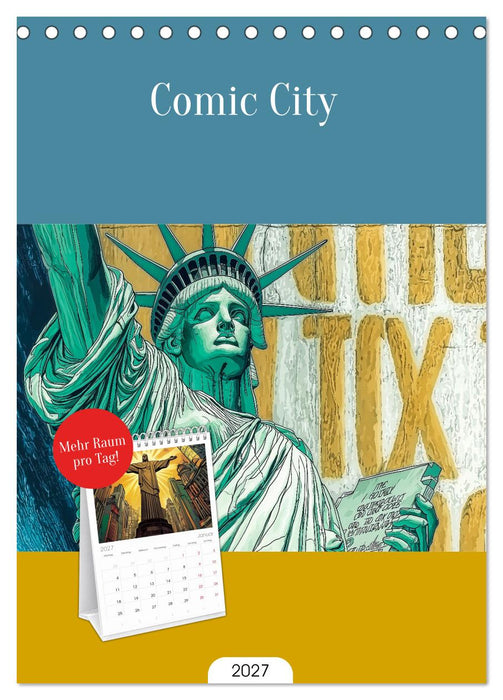 Comic City (CALVENDO Tischplaner A5H 2027)