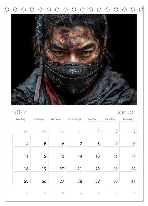 Mein Samurai (CALVENDO Tischplaner A5H 2027)