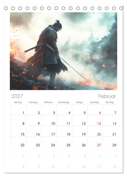 Mein Samurai (CALVENDO Tischplaner A5H 2027)