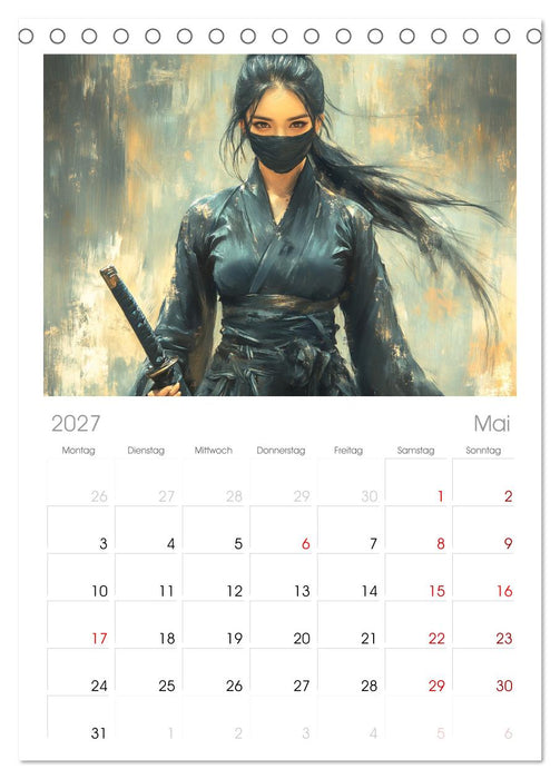 Mein Samurai (CALVENDO Tischplaner A5H 2027)