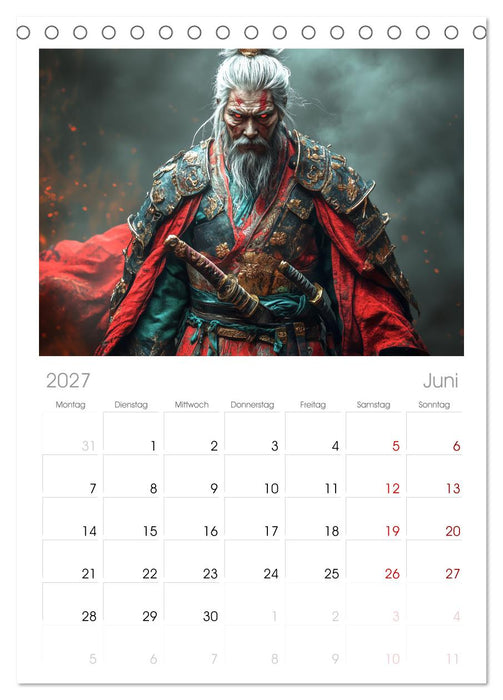 Mein Samurai (CALVENDO Tischplaner A5H 2027)