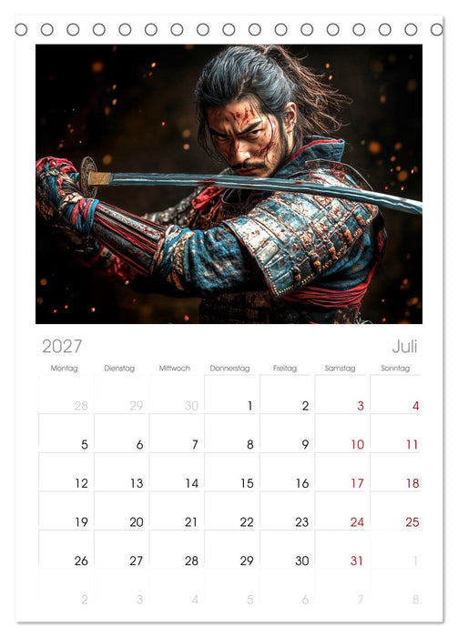 Mein Samurai (CALVENDO Tischplaner A5H 2027)