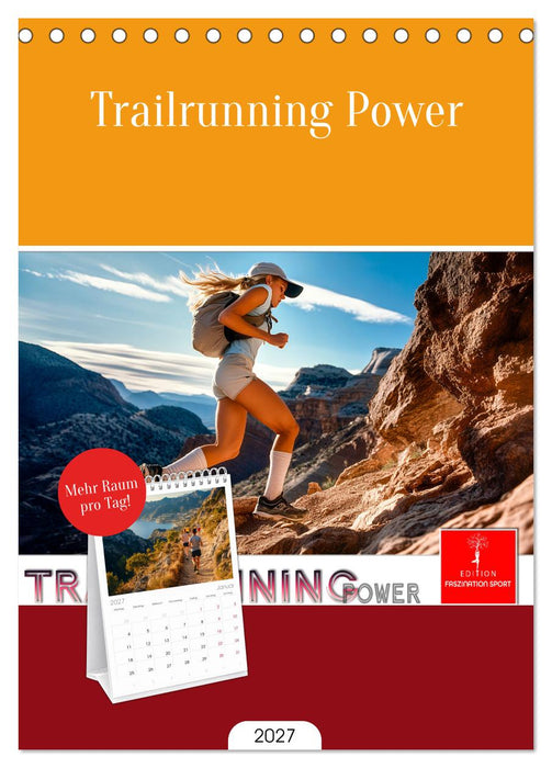 Trailrunning Power (CALVENDO Tischplaner A5H 2027)