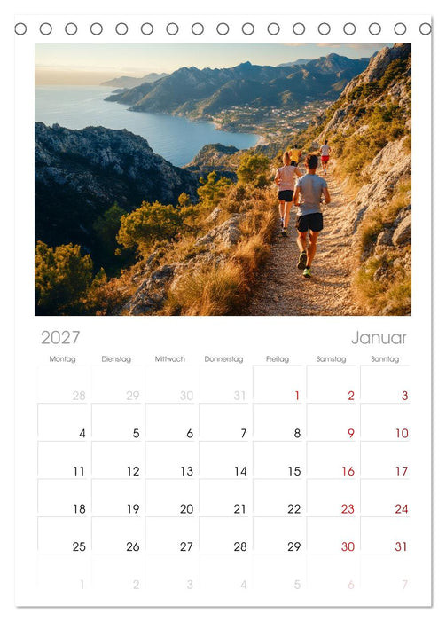 Trailrunning Power (CALVENDO Tischplaner A5H 2027)