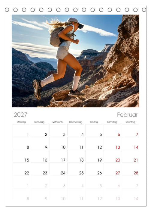 Trailrunning Power (CALVENDO Tischplaner A5H 2027)