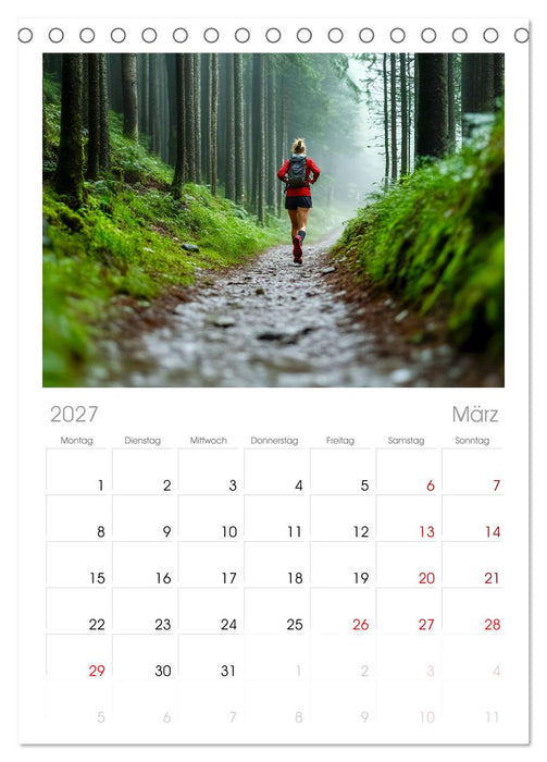 Trailrunning Power (CALVENDO Tischplaner A5H 2027)