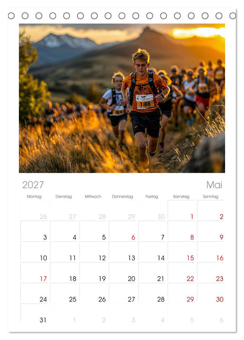 Trailrunning Power (CALVENDO Tischplaner A5H 2027)