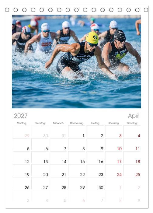 Triathlon Power (CALVENDO Tischplaner A5H 2027)