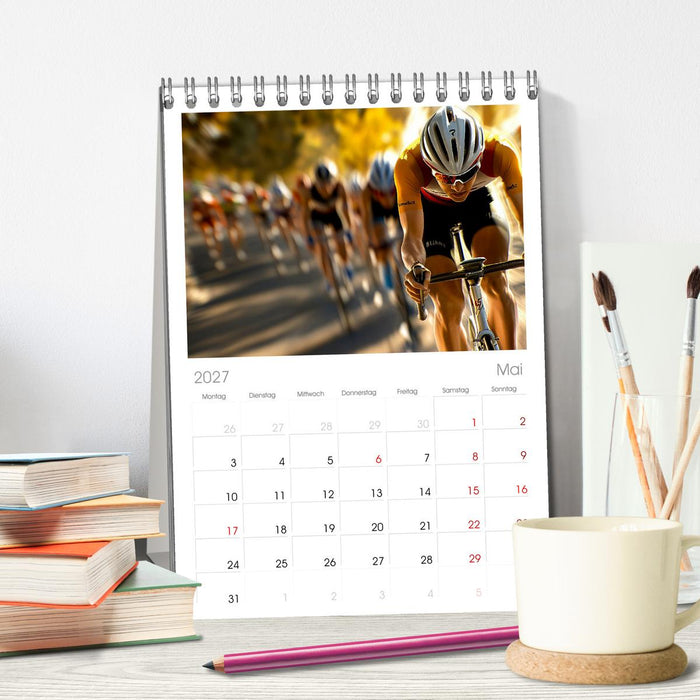 Triathlon Power (CALVENDO Tischplaner A5H 2027)
