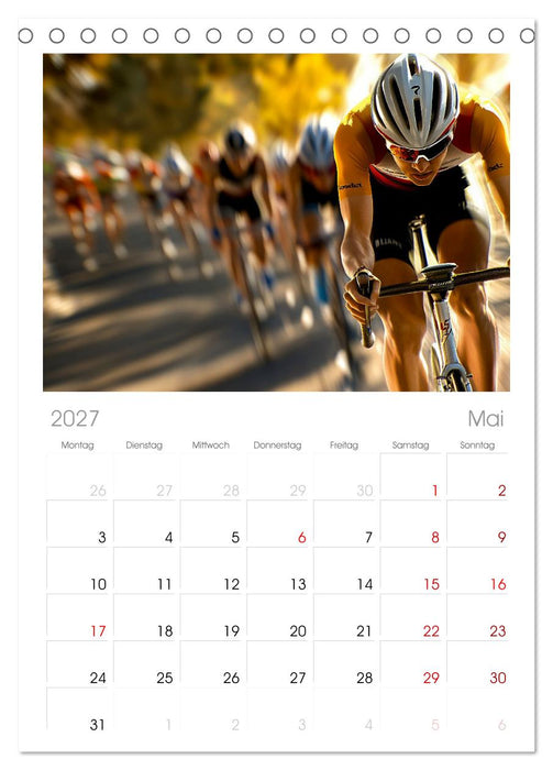 Triathlon Power (CALVENDO Tischplaner A5H 2027)