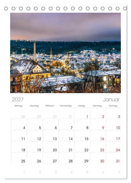 Malerisches Stuttgart (CALVENDO Tischplaner A5H 2027)