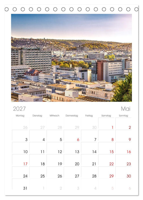 Malerisches Stuttgart (CALVENDO Tischplaner A5H 2027)