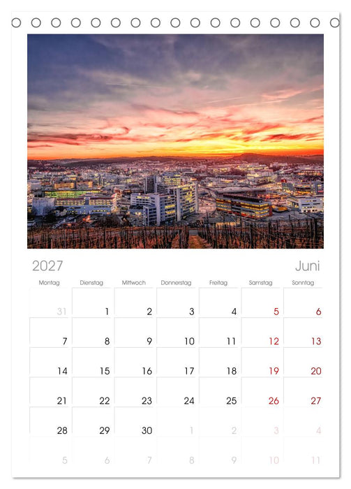 Malerisches Stuttgart (CALVENDO Tischplaner A5H 2027)