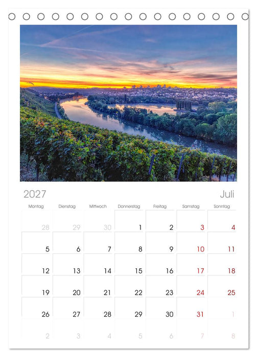 Malerisches Stuttgart (CALVENDO Tischplaner A5H 2027)