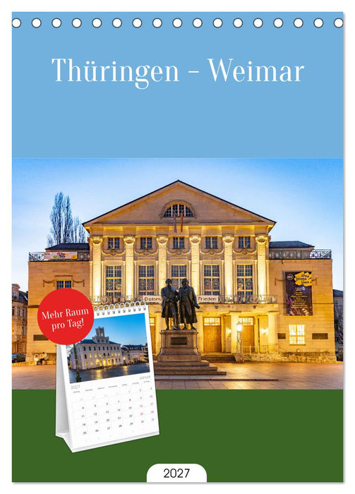 Thüringen - Weimar (CALVENDO Tischplaner A5H 2027)