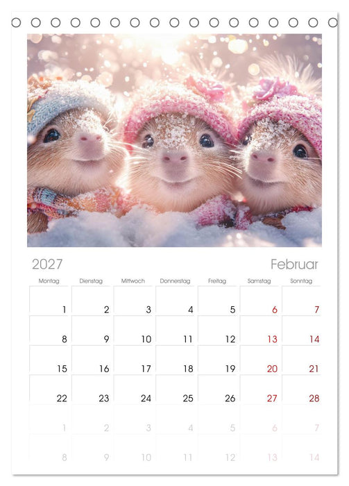 Capybara Zeit (CALVENDO Tischplaner A5H 2027)