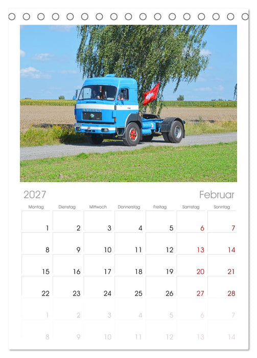LKW - Oldtimer (CALVENDO Tischplaner A5H 2027)