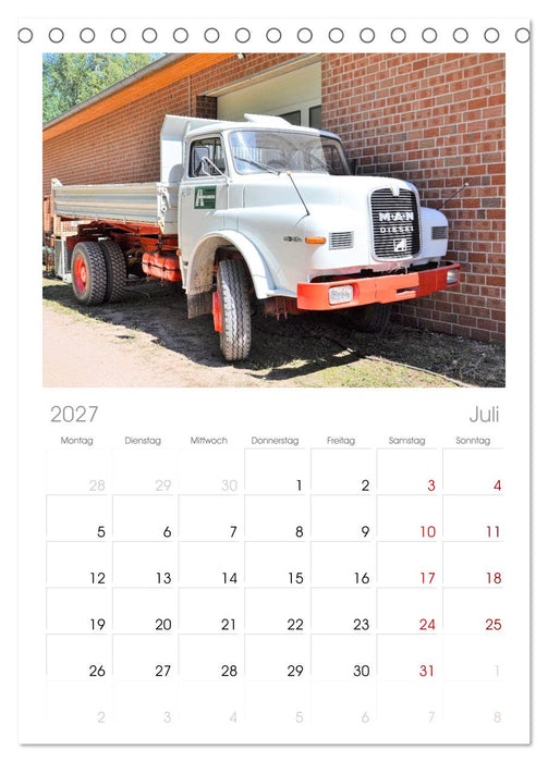 LKW - Oldtimer (CALVENDO Tischplaner A5H 2027)