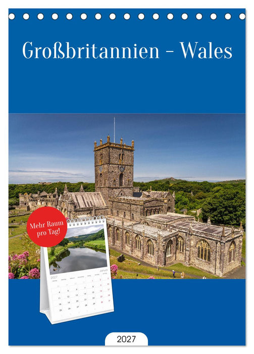 Großbritannien - Wales (CALVENDO Tischplaner A5H 2027)