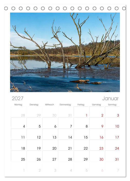 Flusslandschaft Elbe (CALVENDO Tischplaner A5H 2027)