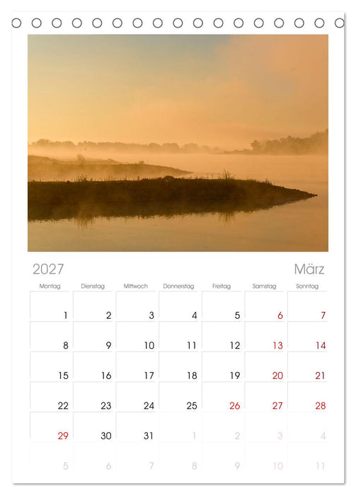 Flusslandschaft Elbe (CALVENDO Tischplaner A5H 2027)