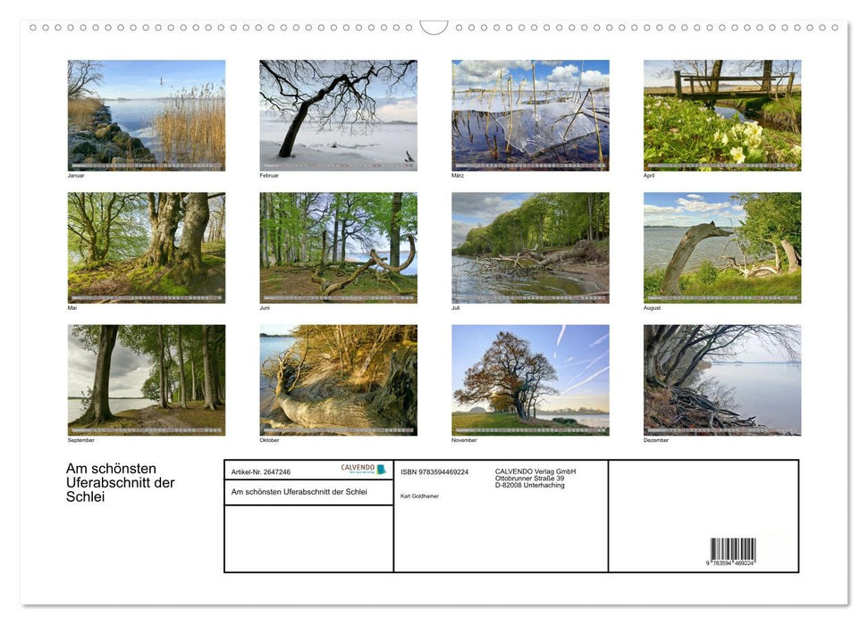 Am schönsten Uferabschnitt der Schlei (CALVENDO Wandkalender 2027)