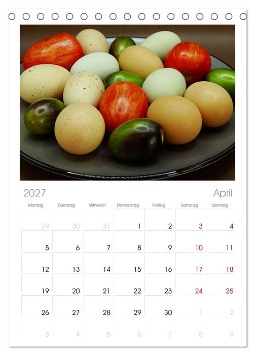 Tomaten Satt (CALVENDO Tischplaner A5H 2027)