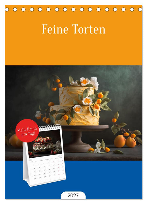 Feine Torten (CALVENDO Tischplaner A5H 2027)