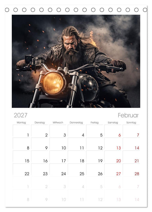 Ride to Valhalla (CALVENDO Tischplaner A5H 2027)