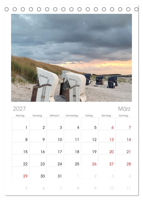 Inseelfeeling - Hiddensee (CALVENDO Tischplaner A5H 2027)