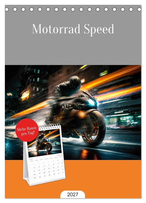 Motorrad Speed (CALVENDO Tischplaner A5H 2027)